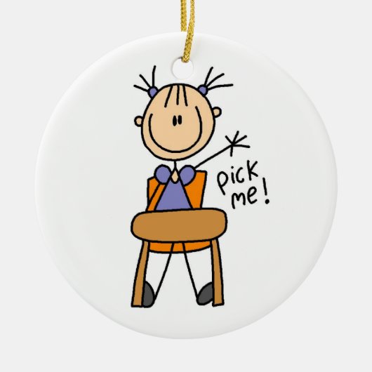 Mädchen in der Schule Keramik Ornament (Vorne)