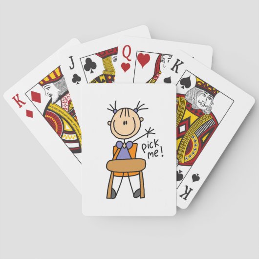 Mädchen in der Schule Spielkarten (Rückseite)