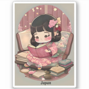 Mädchen in der Welt - Japan Aufkleber