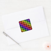 Mädchen in der Wissenschaft Quadratischer Aufkleber (Umschlag)