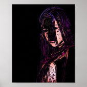 Mädchen in Dunkelheit-Poster Poster (Vorne)