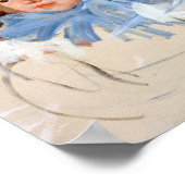 Mädchen in einem blauen Bonnet, Mary Cassatt Poster (Ecke)