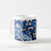 Mädchen in einem blauen Hut Kaffeetasse (Vorderseite Links)