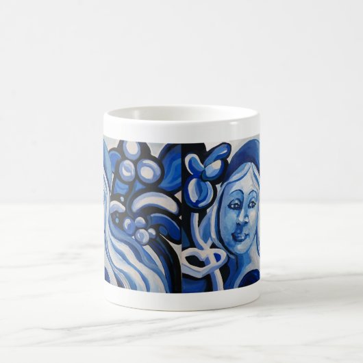 Mädchen in einem blauen Hut Kaffeetasse (Mittel)