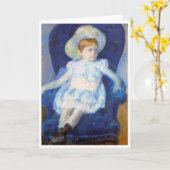 Mädchen in einem blauen Stuhl, Mary Cassatt Karte (Gelbe Blume)