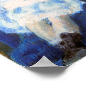 Mädchen in einem blauen Stuhl, Mary Cassatt Poster (Ecke)