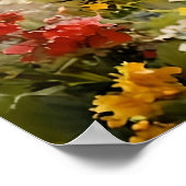 Mädchen in einem blühenden Garten, beeindruckender Poster (Ecke)