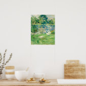 Mädchen in einem Boot mit Gänsen von Berthe Moriso Poster (Küche)