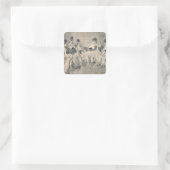 Mädchen in einem Bordello Quadratischer Aufkleber (Tasche)