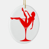 Mädchen in einem Cocktail-Glas Keramikornament (Rechts)