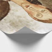 Mädchen in einem gelben Kleid, Modigliani Geschenkpapier (Ecke)