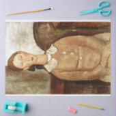 Mädchen in einem gelben Kleid, Modigliani Seidenpapier (Basteln)