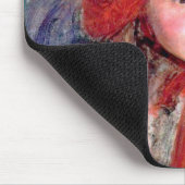 Mädchen in einem großen Red Hat, Mary Cassatt Mousepad (Ecke)