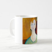 Mädchen in einem grünen Blut, Modigliani Kaffeetasse (Vorderseite Links)