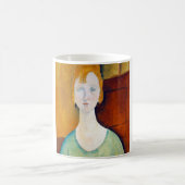 Mädchen in einem grünen Blut, Modigliani Kaffeetasse (Mittel)