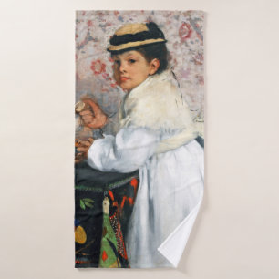 Mädchen in einem Hut, Edgar Degas Badehandtuch