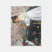 Mädchen in einem Hut, Edgar Degas Fleecedecke (Vorderseite)
