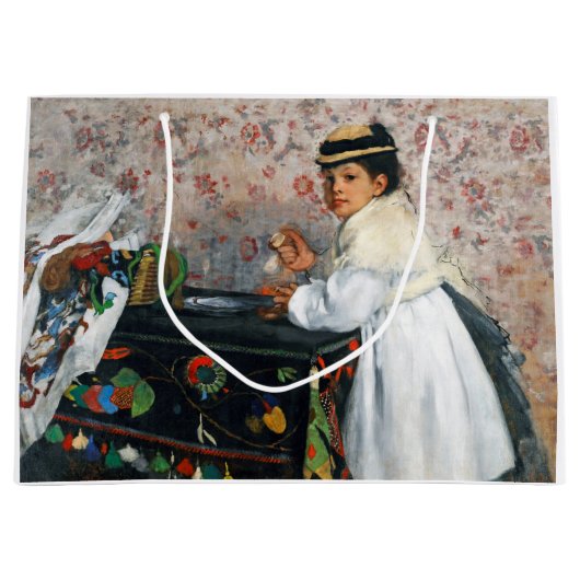 Mädchen in einem Hut, Edgar Degas Große Geschenktüte (Vorderseite)