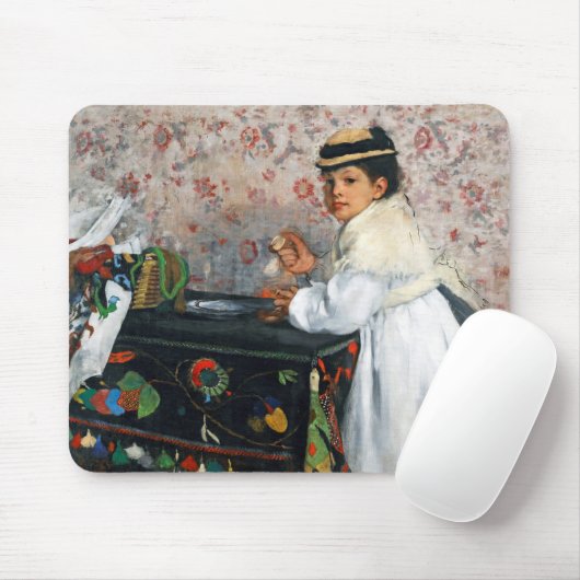 Mädchen in einem Hut, Edgar Degas Mousepad (Mit Mouse)