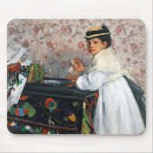 Mädchen in einem Hut, Edgar Degas Mousepad (Vorne)