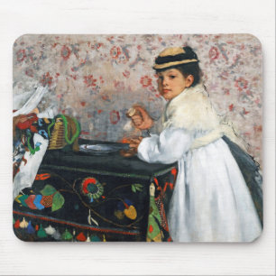 Mädchen in einem Hut, Edgar Degas Mousepad