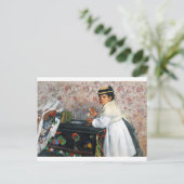 Mädchen in einem Hut, Edgar Degas Postkarte (Stehend Vorderseite)