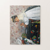 Mädchen in einem Hut, Edgar Degas Puzzle (Vertikal)
