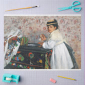 Mädchen in einem Hut, Edgar Degas Seidenpapier (Basteln)