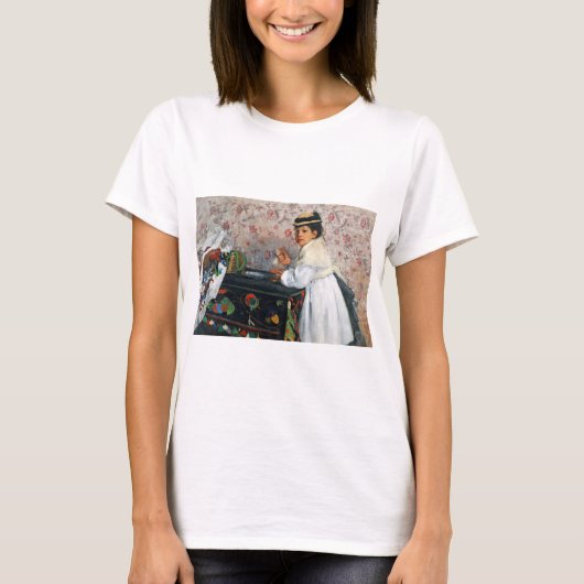 Mädchen in einem Hut, Edgar Degas T-Shirt (Vorderseite)