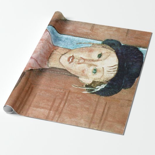 Mädchen in einem Hut, Modigliani Geschenkpapier (Ungerollt)