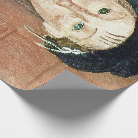 Mädchen in einem Hut, Modigliani Geschenkpapier (Ecke)