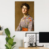Mädchen in einem japanischen Kostüm Poster (Heimbüro)