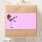 MÄDCHEN IN EINEM MARTINI-GLAS (rosa ETIKETTEN) (Insitu)