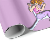 Mädchen in einem Martni Glas 1 PACKPAPIER (Rolleneckpunkt)