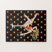 MÄDCHEN IN EINEM PUZZLESPIEL MARTINI-GLAS-(2) oder Puzzle (Horizontal)