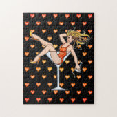 MÄDCHEN IN EINEM PUZZLESPIEL MARTINI-GLAS-(2) oder Puzzle (Vertikal)