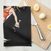 MÄDCHEN IN EINEM TUCH MARTINI-GLAS-(2) (Viertel Falte)