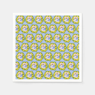Mädchen in einem Viktorianischen Bonnet Serviette