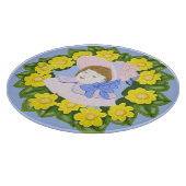 Mädchen in einem Viktorianischen OsterBonnet Schneidebrett (Ecke)