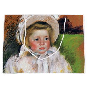 Mädchen in einem weißen Bonnet, Mary Cassatt Große Geschenktüte
