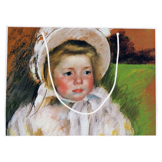 Mädchen in einem weißen Bonnet, Mary Cassatt Große Geschenktüte (Rückseite)