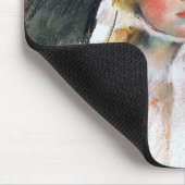 Mädchen in einem weißen Bonnet, Mary Cassatt Mousepad (Ecke)