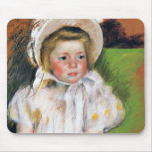 Mädchen in einem weißen Bonnet, Mary Cassatt Mousepad (Vorne)