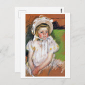 Mädchen in einem weißen Bonnet, Mary Cassatt Postkarte (Vorne/Hinten)