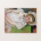 Mädchen in einem weißen Bonnet, Mary Cassatt Puzzle (Horizontal)