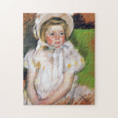 Mädchen in einem weißen Bonnet, Mary Cassatt Puzzle (Vertikal)