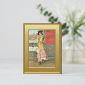 Mädchen in einer Diskothek Postkarte (Stehend Vorderseite)