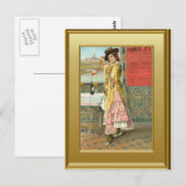 Mädchen in einer Diskothek Postkarte (Vorne/Hinten)