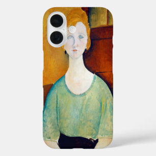 Mädchen in einer grünen Bluse, Modigliani iPhone 16 Hülle