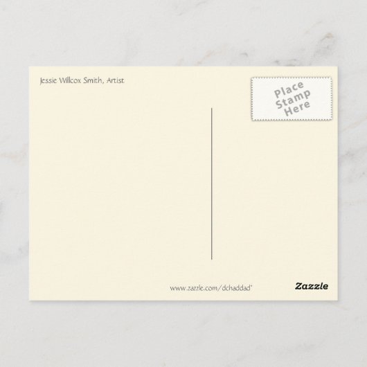 Mädchen in einer Hängematte von Jesse Willcox Smit Postkarte (Rückseite)